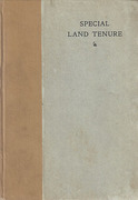 Cover of The Special Land Tenure Bill of 1911: A Critical Analysis