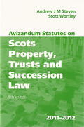 Cover of Avizandum Statutes on the Scots Law of Property, Trusts and Succession 2011 - 2012