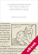 Cover of A Cultural History of Law in the Early Modern Age (eBook)