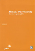 Cover of Manual of Accounting: Narrative Reporting 2013