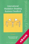 Cover of International Mediation: Breaking Business Deadlock (eBook)