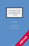 Cover of Consumer Credit Law and Practice: A Guide (eBook)
