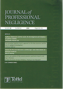 Cover of Journal of Professional Negligence
