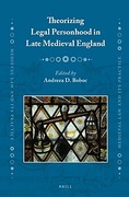 Cover of Theorizing Legal Personhood in Late Medieval England