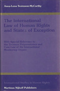 Cover of The International Law of Human Rights and States of Exception