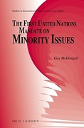 Cover of The First United Nations Mandate on Minority Issues
