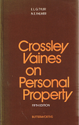 Cover of Crossley Vaines on Personal Property 5th ed