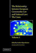 Cover of The Relationship Between European Community Law and National Law: Vol 1