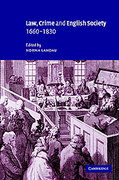 Cover of Law, Crime and English Society, 1660-1830