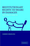 Cover of Restitutionary Rights to Share in Damages: Carers' Claims in Common Law