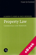 Cover of Law in Context: Property Law (eBook)