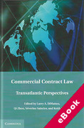 Cover of Commercial Contract Law: Transatlantic Perspectives (eBook)