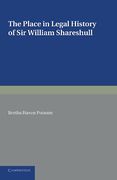 Cover of The Place in Legal History of Sir William Shareshull: Chief Justice of the King's Bench 1350-1361