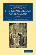 Cover of A History of the Criminal Law of England: Volume 1