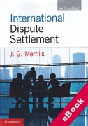 Cover of International Dispute Settlement (eBook)