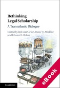 Cover of Rethinking Legal Scholarship: A Transatlantic Dialogue (eBook)
