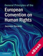 Cover of General Principles of the European Convention on Human Rights (eBook)