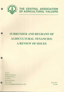 Cover of Surrender and Regrant of Agricultural Tenancies: A Review of Issues