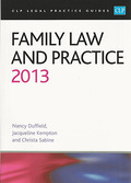 Cover of CLP Legal Practice Guides: Family Law and Practice 2013