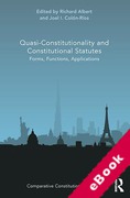 Cover of Quasi-Constitutionality and Constitutional Statutes: Forms, Functions, Applications (eBook)