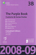 Cover of CCH The Purple Book 3B: Customs and Excise Duties 2008-09
