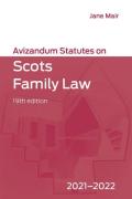 Cover of Avizandum Statutes on Scots Family Law 2021-22