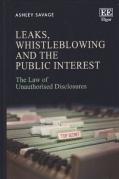 Cover of Leaks, Whistleblowing and the Public Interest: The Law of Unauthorised Disclosures