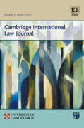 Cover of Cambridge International Law Journal: Online Only