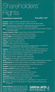 Cover of Shareholders Rights: Jurisdictional Comparisons 2011