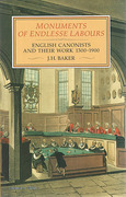 Cover of Monuments of Endlesse Labours: English Canonists and their Work 1300-1900