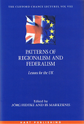 Cover of Patterns of Regionalism and Federalism: Lessons for the UK