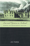 Cover of Law and Opinion in Scotland during the Seventeenth Century
