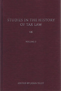 Cover of Studies in the History of Tax Law: Volume 3