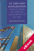 Cover of EU Law and Integration: Twenty Years of Judicial Application of EU Law (eBook)