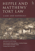 Cover of Hepple and Matthews' Tort Law Cases &#38; Materials