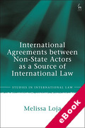 Cover of International Agreements between Non-State Actors as a Source of International Law (eBook)
