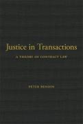 Cover of Justice in Transactions: A Theory of Contract Law
