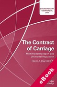 Cover of The Contract of Carriage: Multimodal Transport and Unimodal Regulation (eBook)