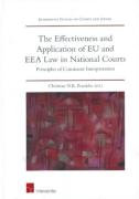 Cover of Effectiveness and Application of EU and EEA Law in National Courts