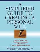 Cover of A Simplified Guide to Creating a Personal Will