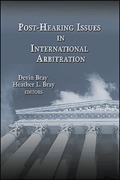 Cover of Post-Hearing Issues in International Arbitration