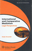 Cover of International and Comparative Mediation: Legal Perspectives