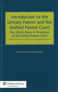Cover of Introduction to the Unitary Patent and the Unified Patent Court: The (Draft) Rules of Procedure of the Unified Patent Court