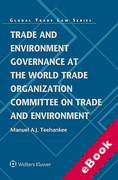 Cover of Trade and Environment Governance at the World Trade Organization Committee on Trade and Environment (eBook)