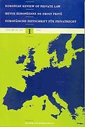 Cover of European Review of Private Law: Print Only
