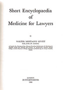 Cover of Short Encyclopaedia of Medicine for Lawyers