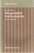 Cover of A Guide to Negotiable Instruments and the Bills of Exchange Acts