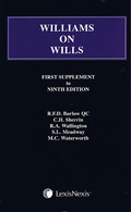 Cover of Williams on Wills 9th ed: 1st Supplement