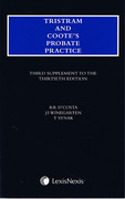 Cover of Tristram and Coote's Probate Practice 30th ed: 3rd supplement