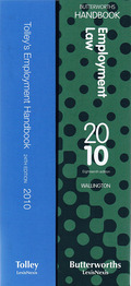 Cover of Two Volume Set: Butterworths Employment Law Handbook 2010 & Tolley's Employment Handbook 24th ed 